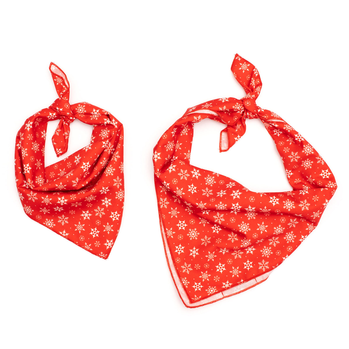 Let it Snow Dog Bandana – Polyester, Red, Sizes S, L