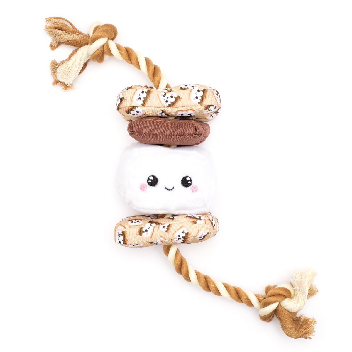 S’mores Squeaky Dog Toy in beige, main product view