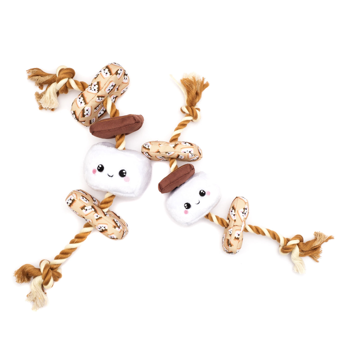 S’mores Squeaky Dog Toy in beige, product view 2