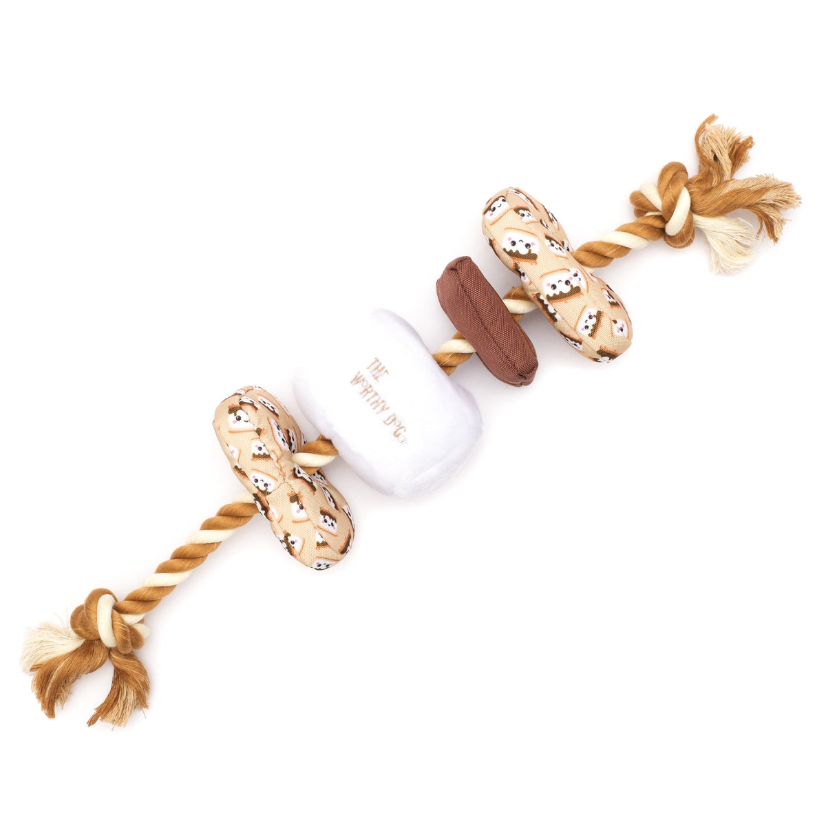 S’mores Squeaky Dog Toy in beige, product view 3