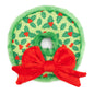 Christmas Wreath Squeaky Dog Toy in green, main product view