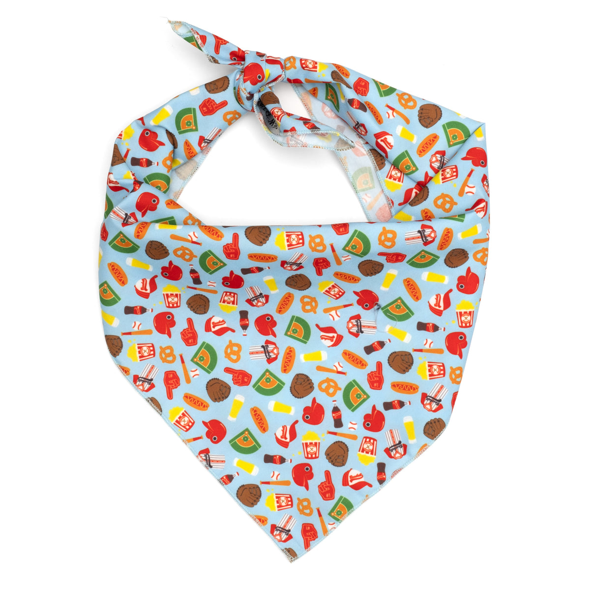 Home Run Dog Bandana – Polyester, Blue, Sizes S, L