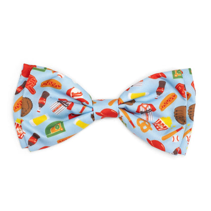 Home Run Dog Bow Tie – Polyester, Blue, Sizes S, L