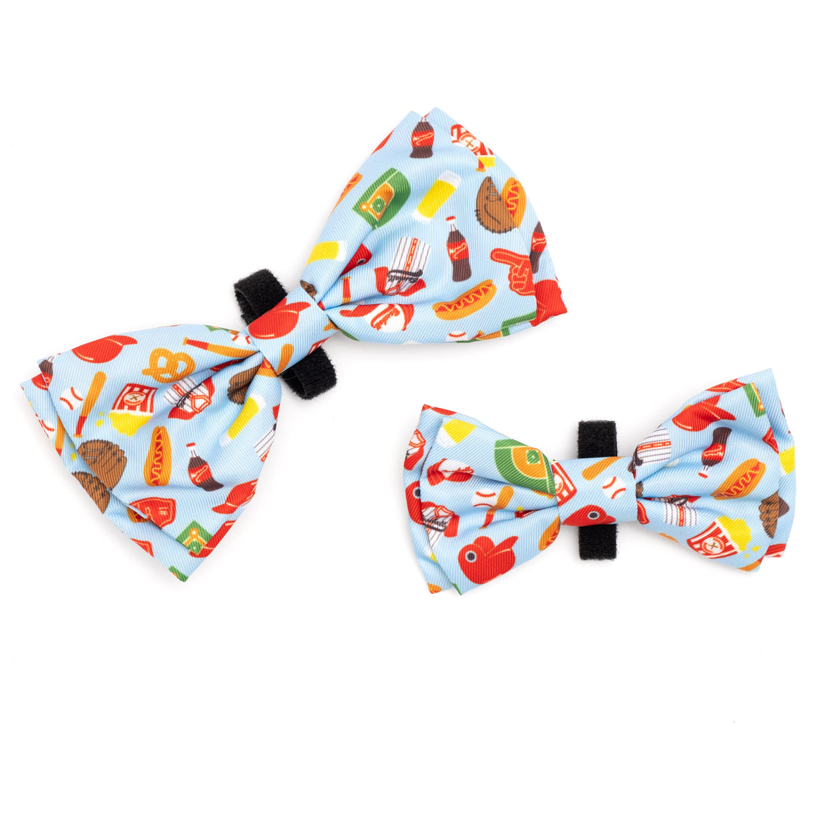 Home Run Dog Bow Tie – Polyester, Blue, Sizes S, L