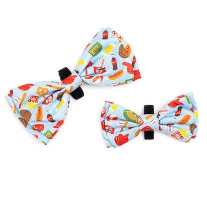 Home Run Dog Bow Tie – Polyester, Blue, Sizes S, L