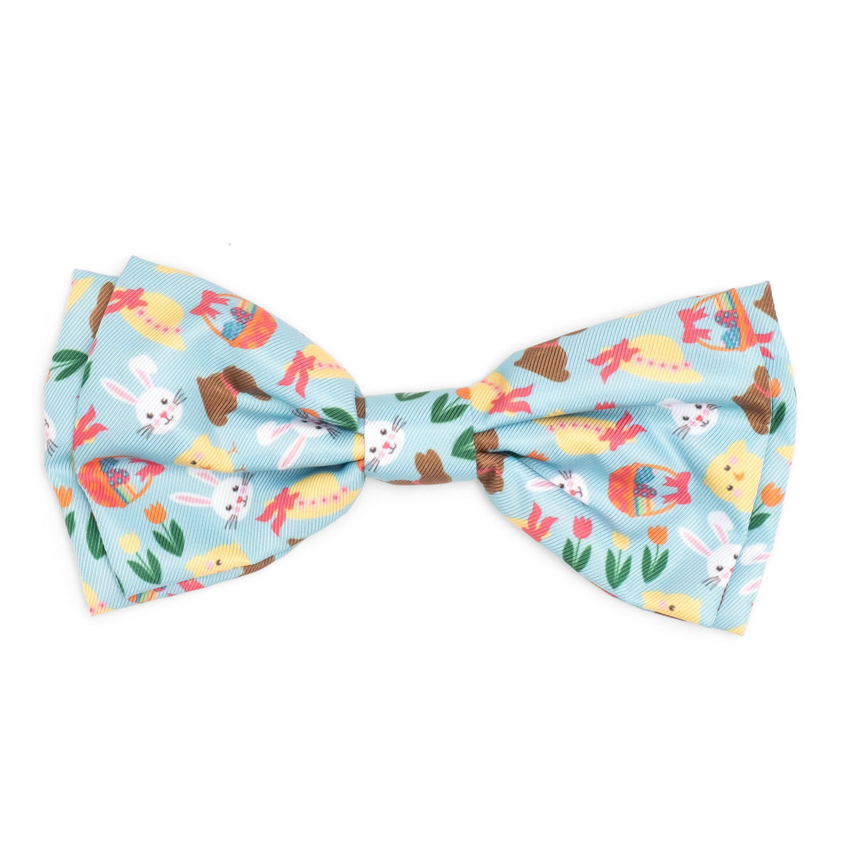 Hoppy Easter Dog Bow Tie – Polyester, Blue, Sizes S, L