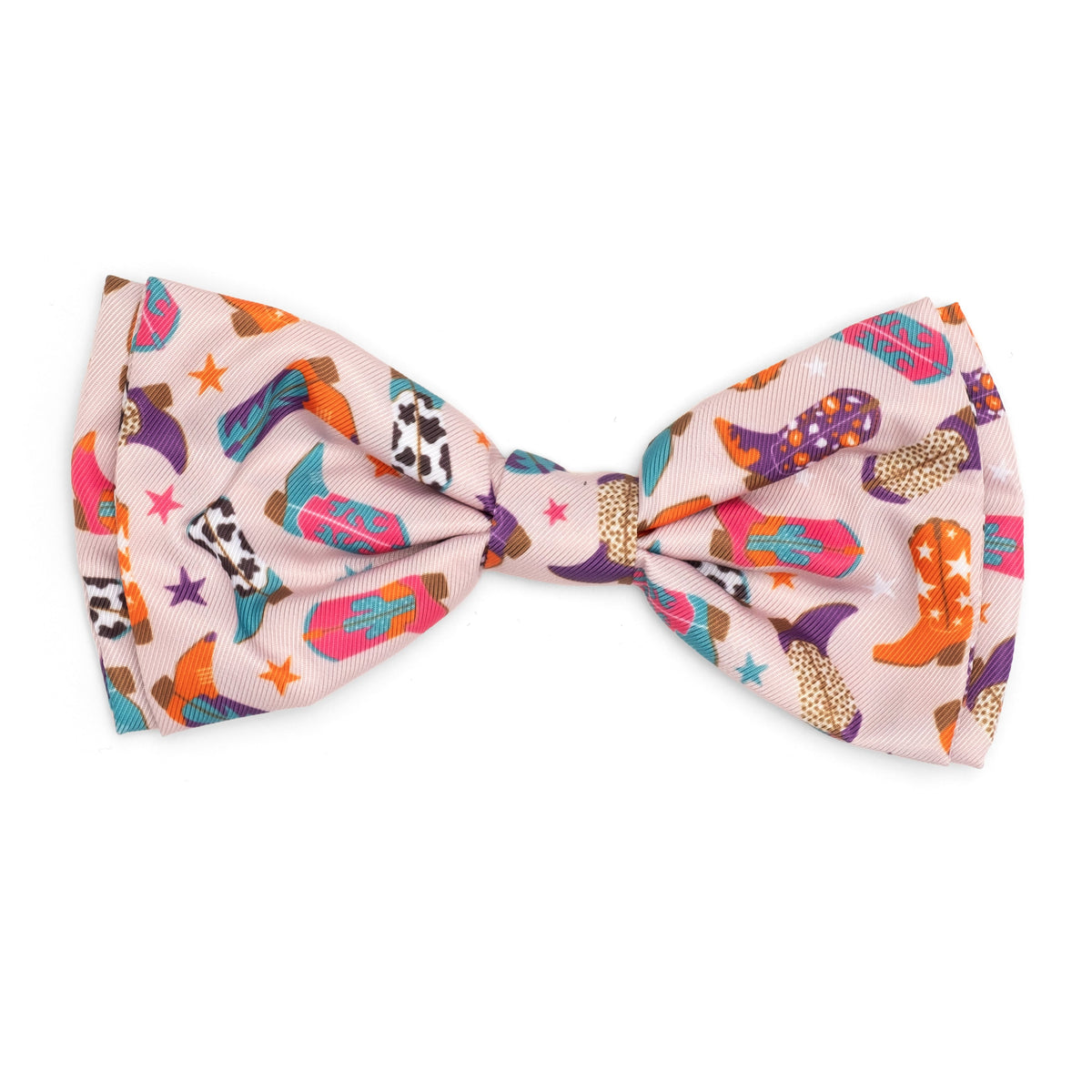 Wild Wild West Dog Bow Tie – Polyester, Beige, Sizes S, L