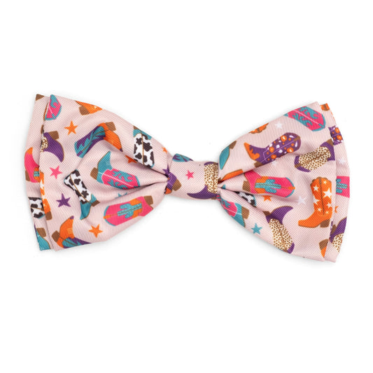 Wild Wild West Dog Bow Tie – Polyester, Beige, Sizes S, L