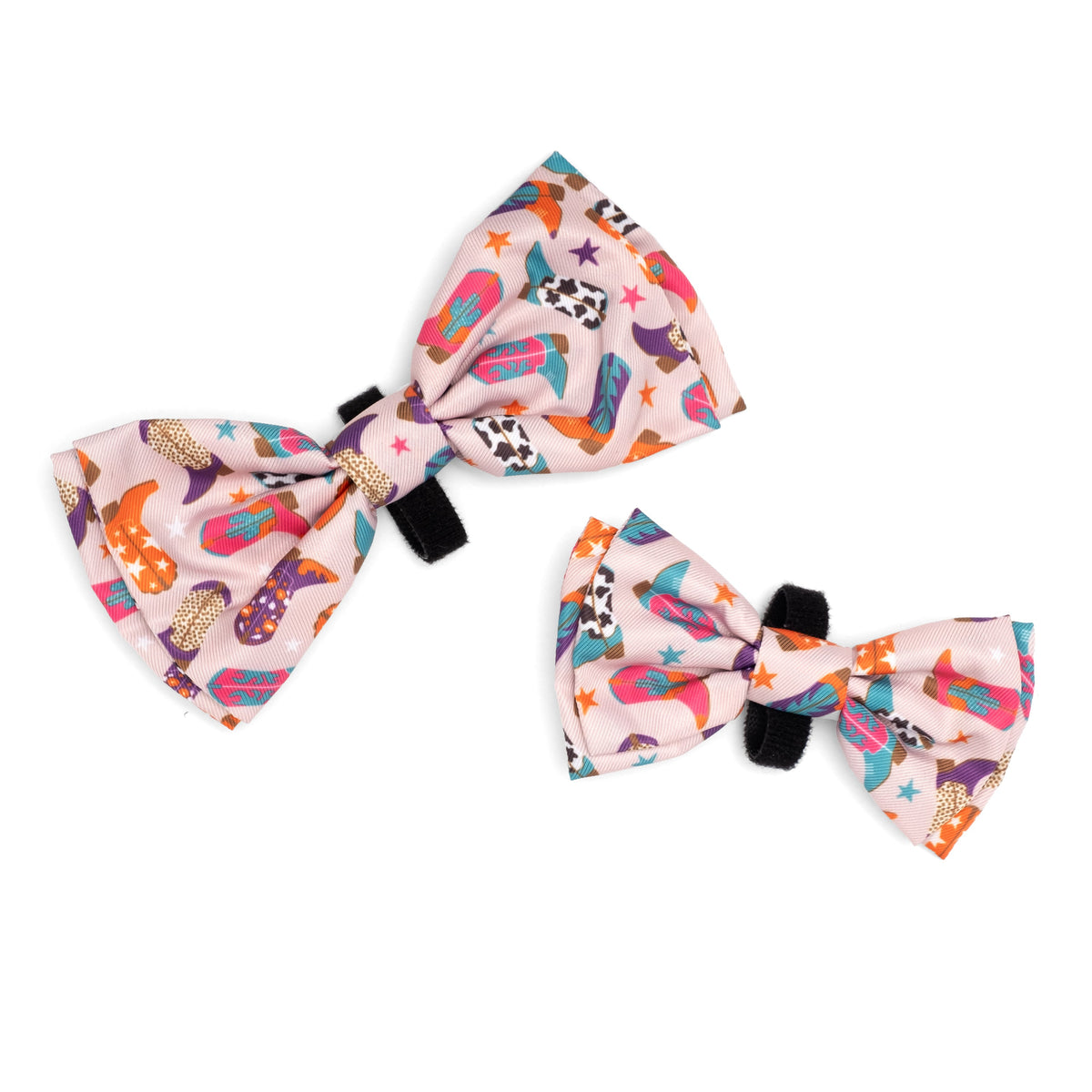 Wild Wild West Dog Bow Tie – Polyester, Beige, Sizes S, L