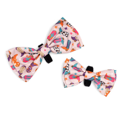Wild Wild West Dog Bow Tie – Polyester, Beige, Sizes S, L