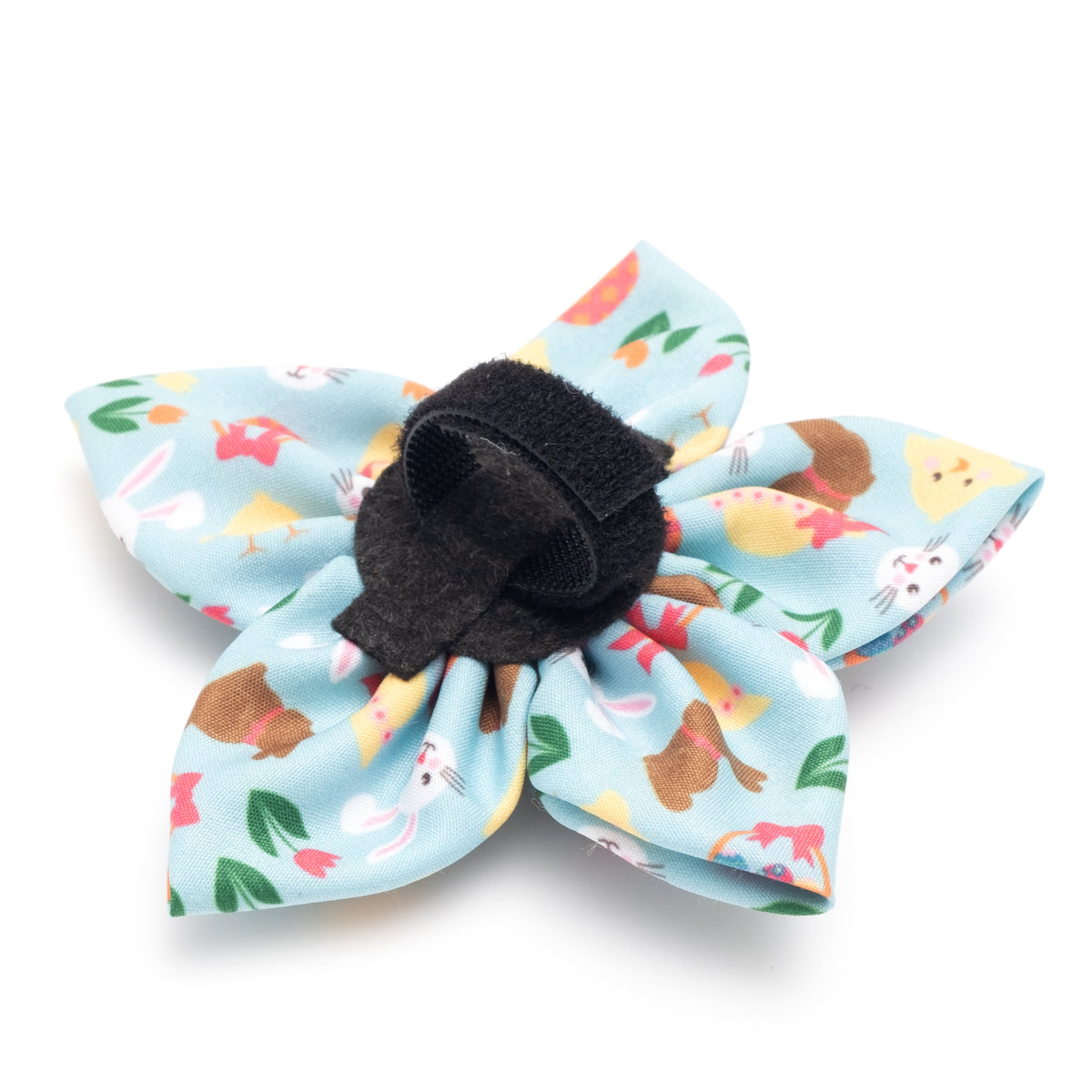 Hoppy Easter Dog Flower – Polyester, Blue, Sizes S, L