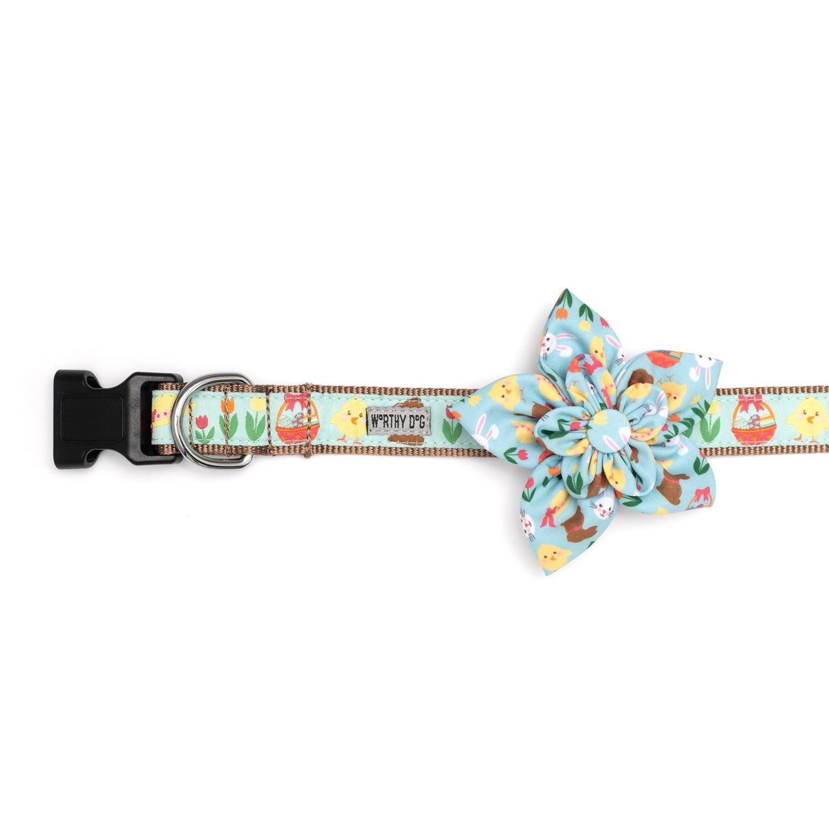 Hoppy Easter Dog Flower – Polyester, Blue, Sizes S, L
