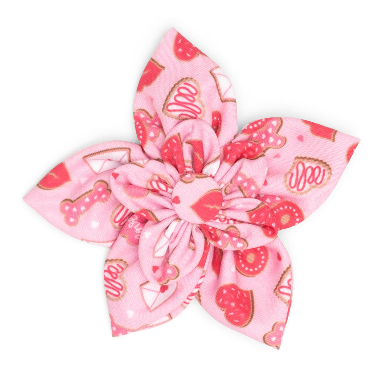 Love & Kisses Dog Flower – Polyester, Pink, Sizes S, L