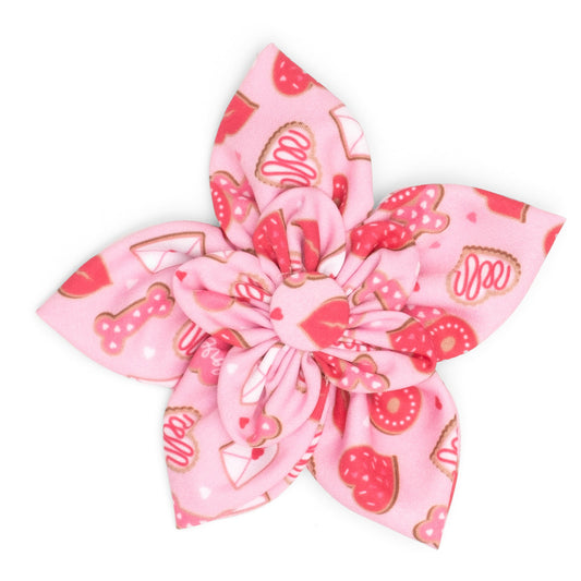 Love & Kisses Dog Flower – Polyester, Pink, Sizes S, L