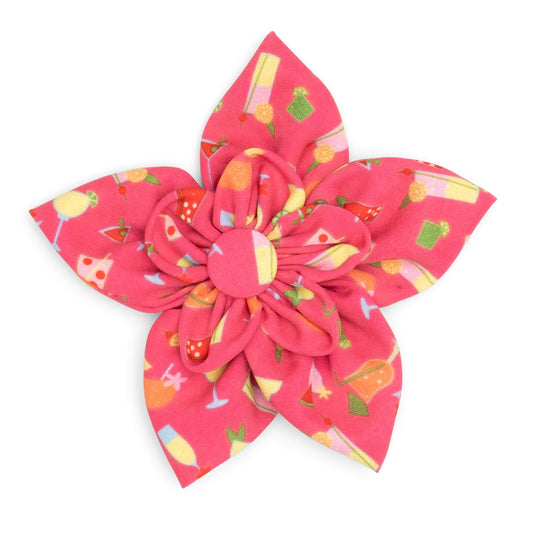 Summer Cheer Dog Flower – Polyester, Fuchsia, Sizes S, L