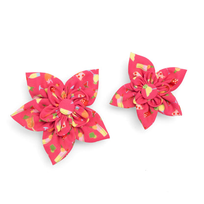 Summer Cheer Dog Flower – Polyester, Fuchsia, Sizes S, L