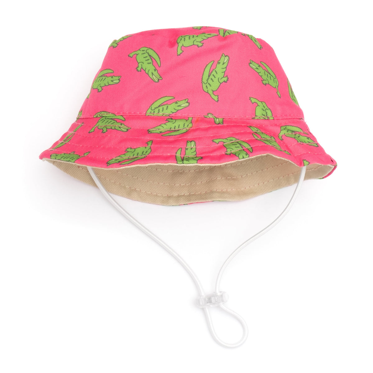 Alligators Bucket Dog Hat – Polyester, Blue & Pink, Sizes S–XL