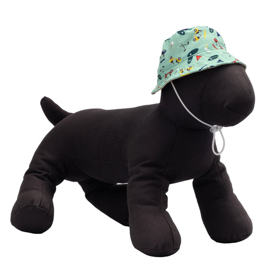 Golf Bucket Dog Hat – Polyester, Green & Pink, Sizes S–XL