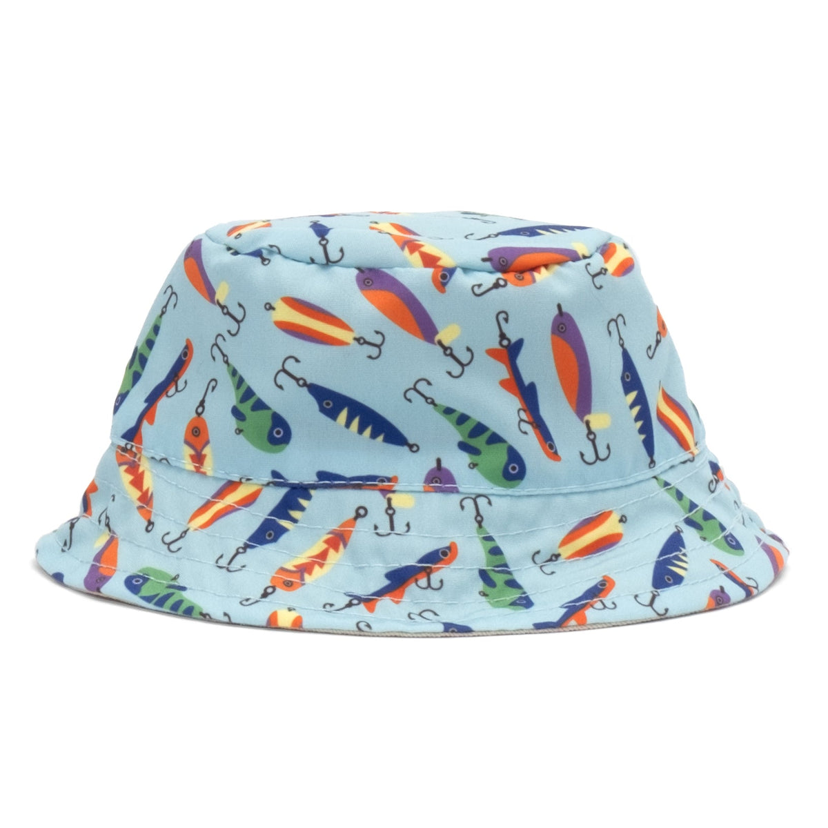 Gone Fishin' Bucket Dog Hat – Polyester, Blue, Sizes S–XL