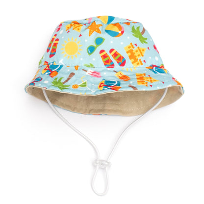 Life's a Beach Bucket Dog Hat – Polyester, Green, Sizes S–XL