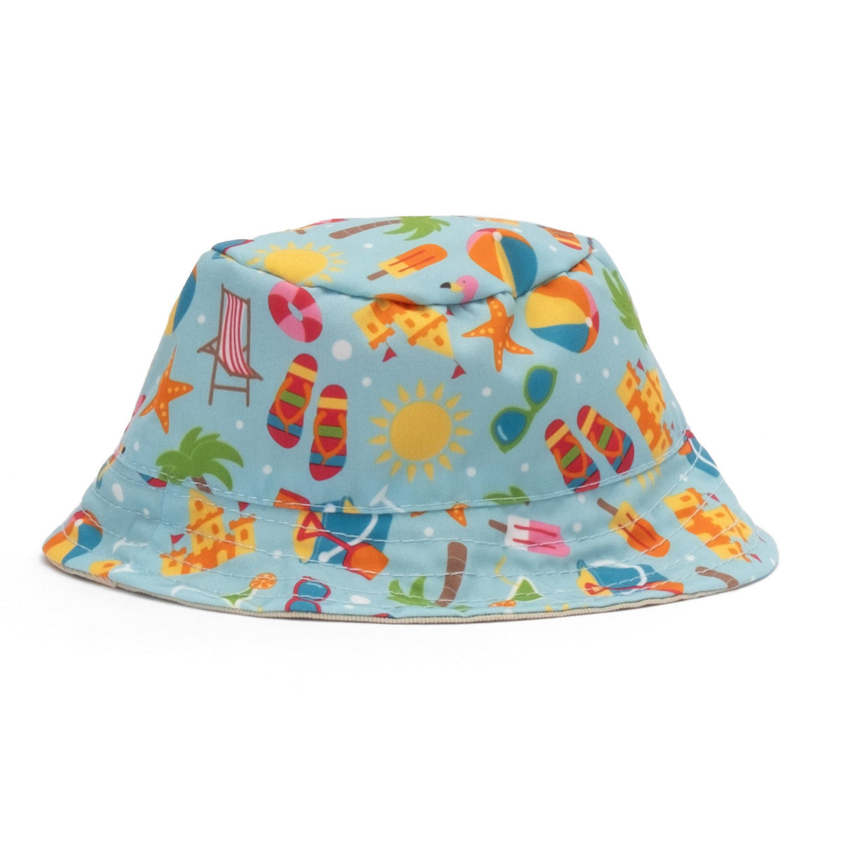 Life's a Beach Bucket Dog Hat – Polyester, Green, Sizes S–XL