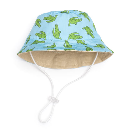 Alligators Bucket Dog Hat – Polyester, Blue & Pink, Sizes S–XL