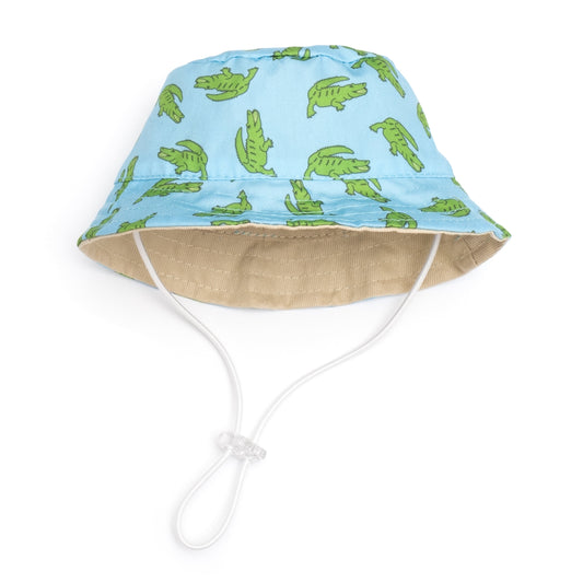 Alligators Bucket Dog Hat – Polyester, Blue & Pink, Sizes S–XL