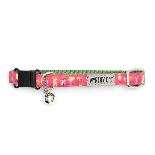 Summer Cheer Cat Collar – Fuchsia, Size One Size