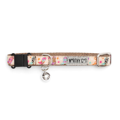 Wild Wild West Cat Collar – Beige, Size One Size
