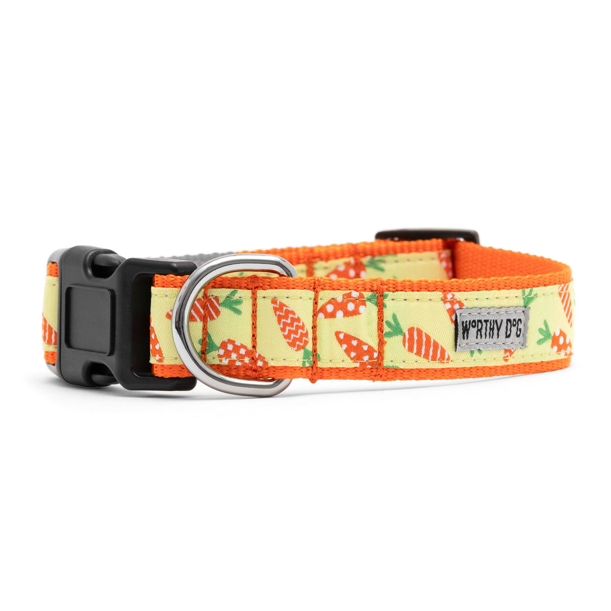 Crazy Carrots Dog Collar – Green, Sizes XS–XL