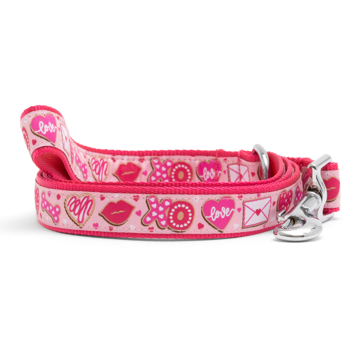 Love & Kisses Dog Leash – Pink, Sizes S, L