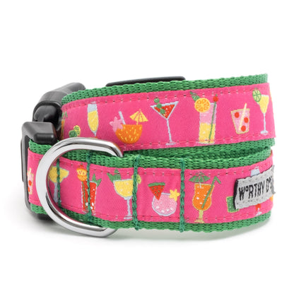 Summer Cheer Dog Collar – Fuchsia, Sizes XS–XL