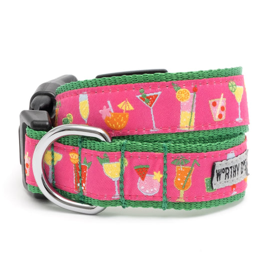 Summer Cheer Dog Collar – Fuchsia, Sizes XS–XL