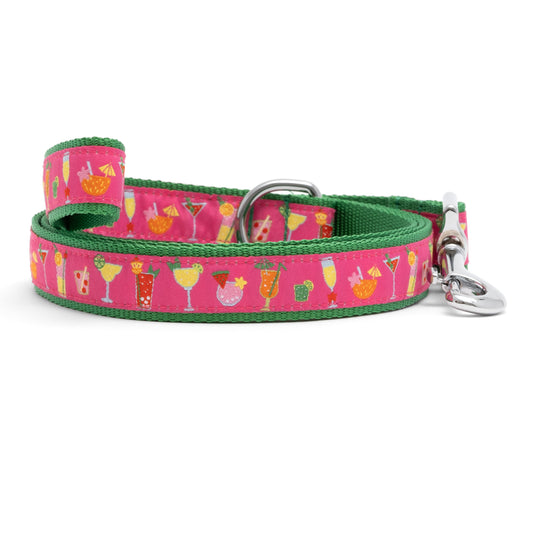 Summer Cheer Dog Leash – Fuchsia, Sizes S, L