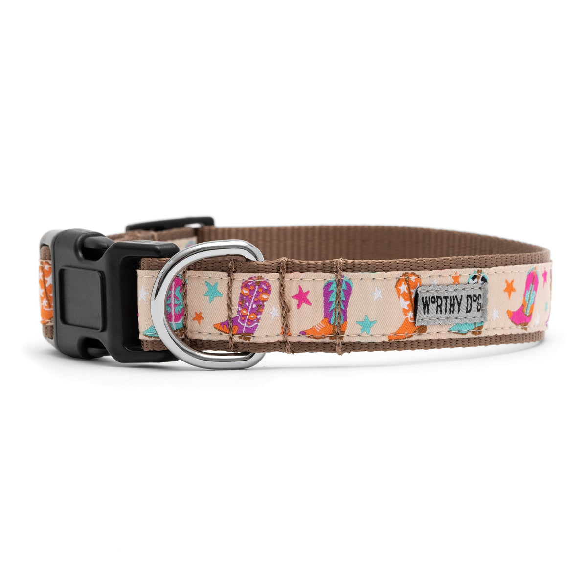 Wild Wild West Dog Collar – Beige, Sizes XS–XL