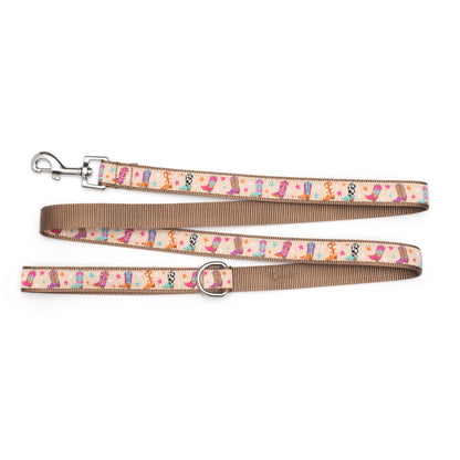 Wild Wild West Dog Leash – Beige, Sizes S, L