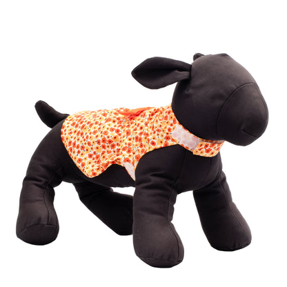 Fleurs Dog Dress – Polyester, Yellow, Sizes XS–XXL