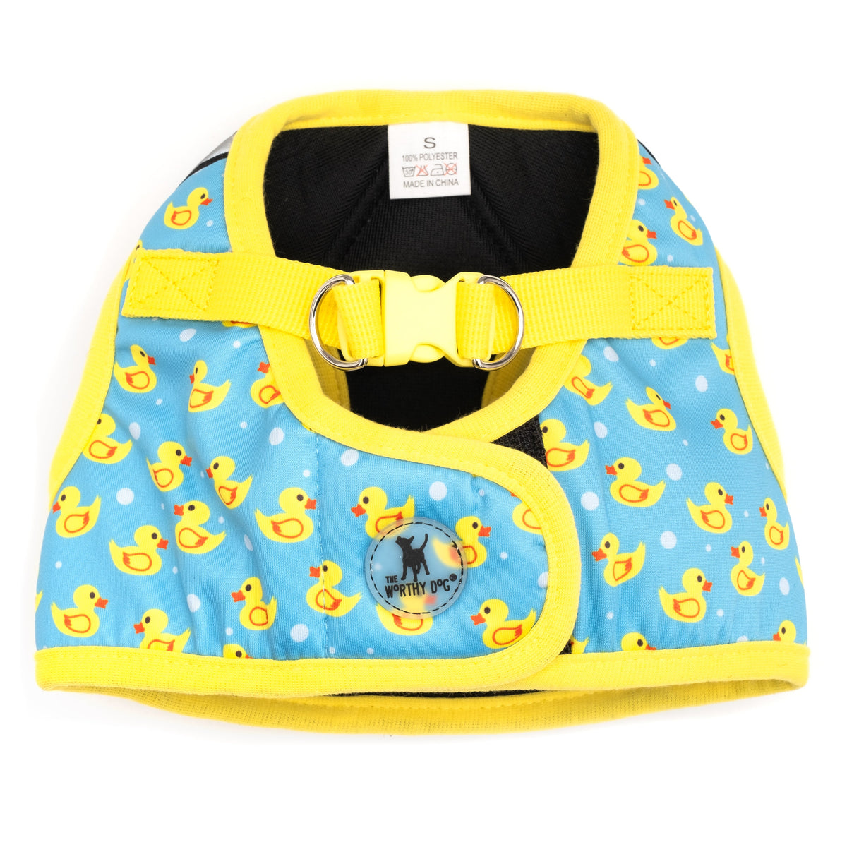 Blue Rubber Duck Step-In Dog Harness in blue/rubber duck, main product view