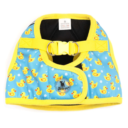Blue Rubber Duck Step-In Dog Harness in blue/rubber duck, main product view