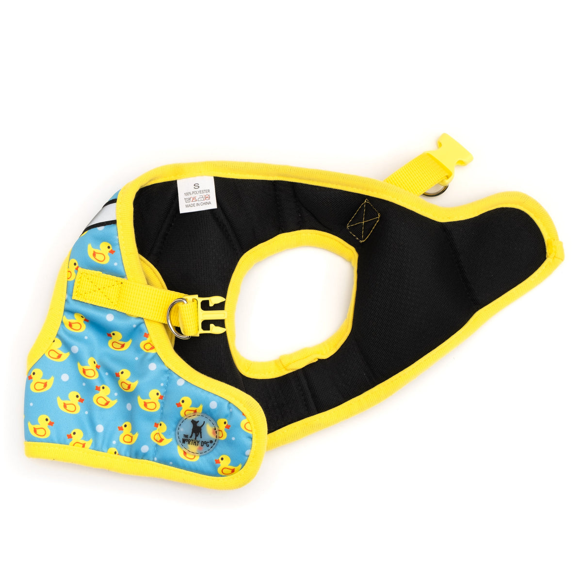 Blue Rubber Duck Step-In Dog Harness in blue/rubber duck, product view 3