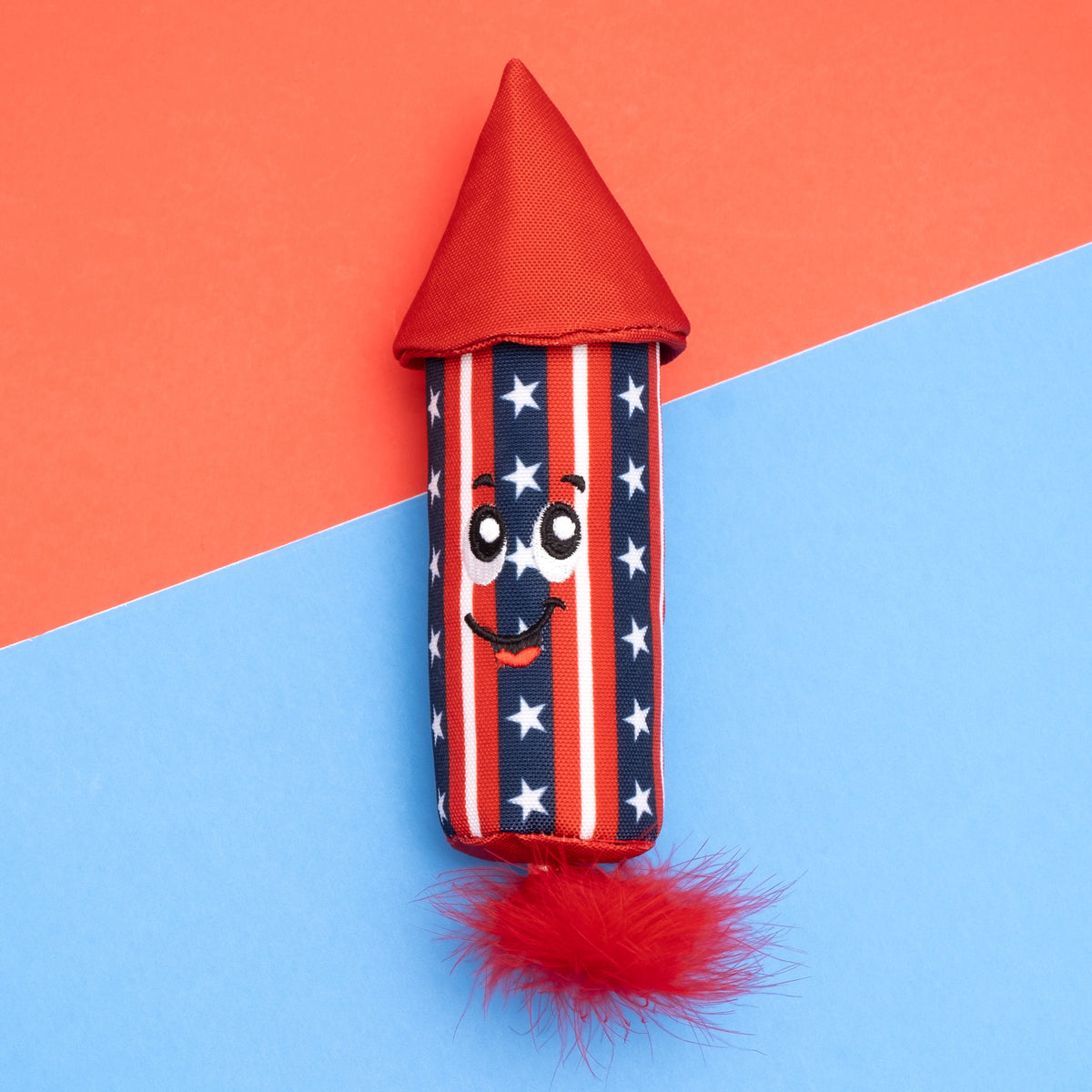 Firecracker Cat Cat Toy – Red/White/Blue, Size One Size