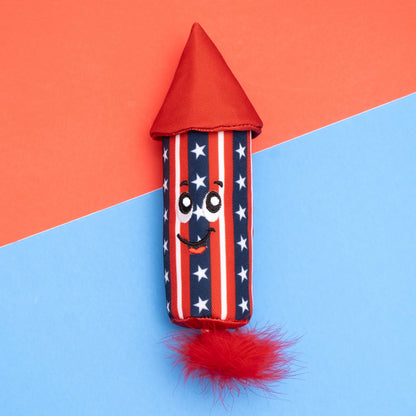 Firecracker Cat Cat Toy – Red/White/Blue, Size One Size
