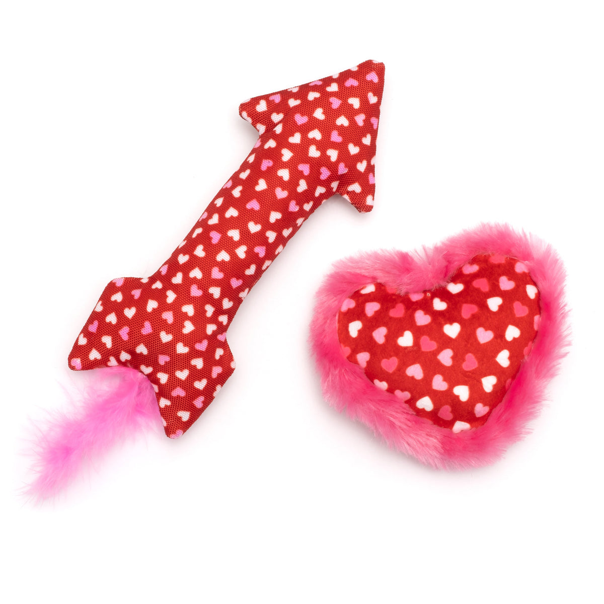 Cupid's Arrow & Heart Cat Toy Set Cat Toy – Red, Size One Size