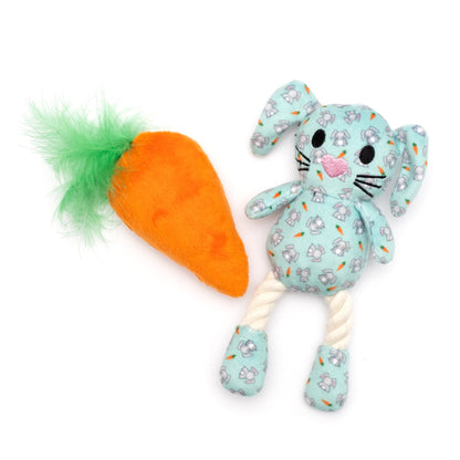 Bunny & Carrot Cat Toy Set Cat Toy – Multicolored, Size One Size