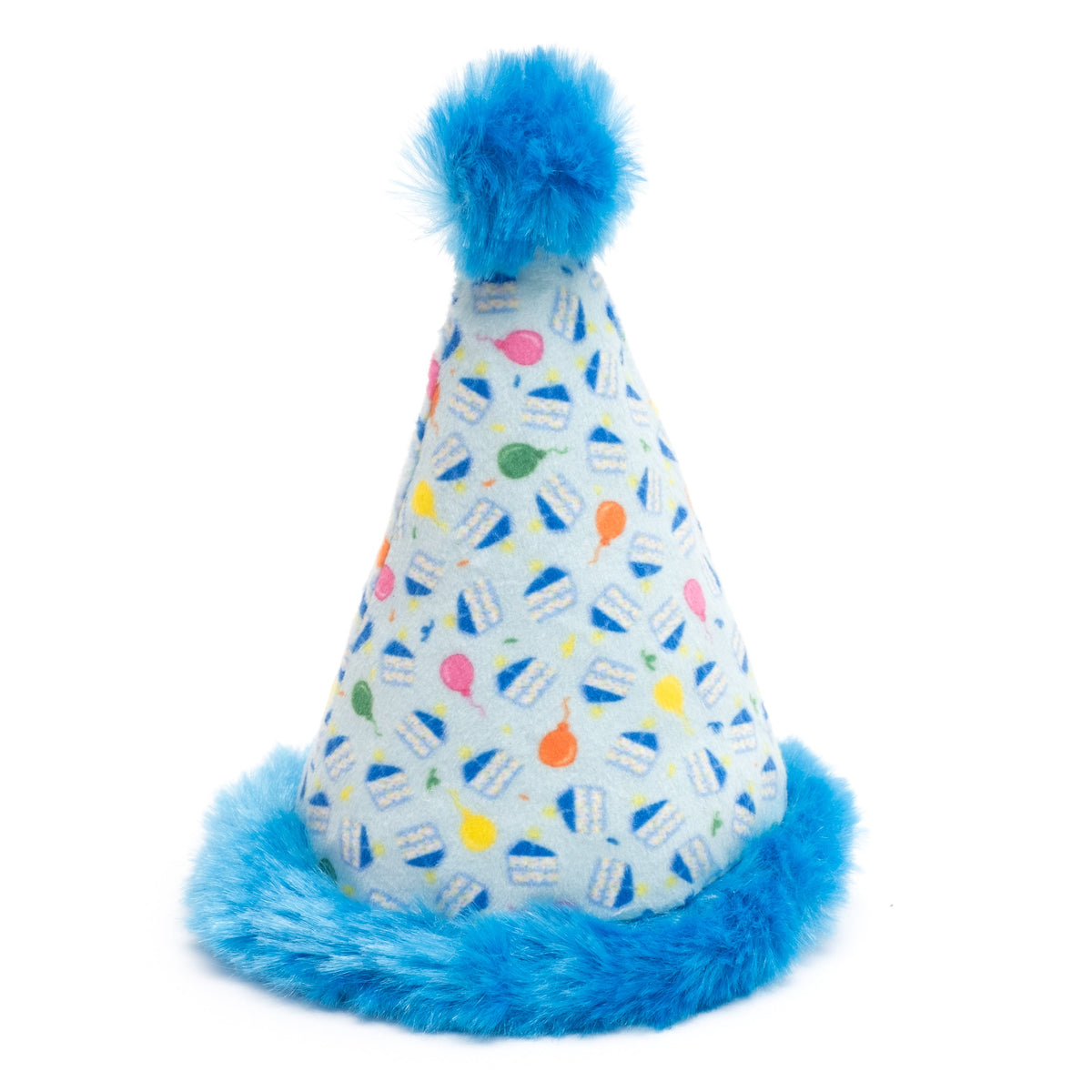 Birthday Hat Cat Cat Toy – Pink & Blue, Size One Size