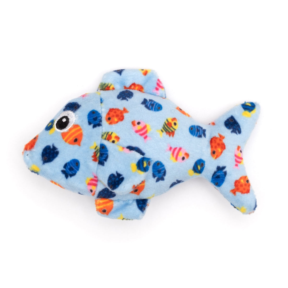 Blue Fish Catnip Cat Toy, side view