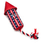 Firecracker Dog Toy – Red/White/Blue, Size One Size