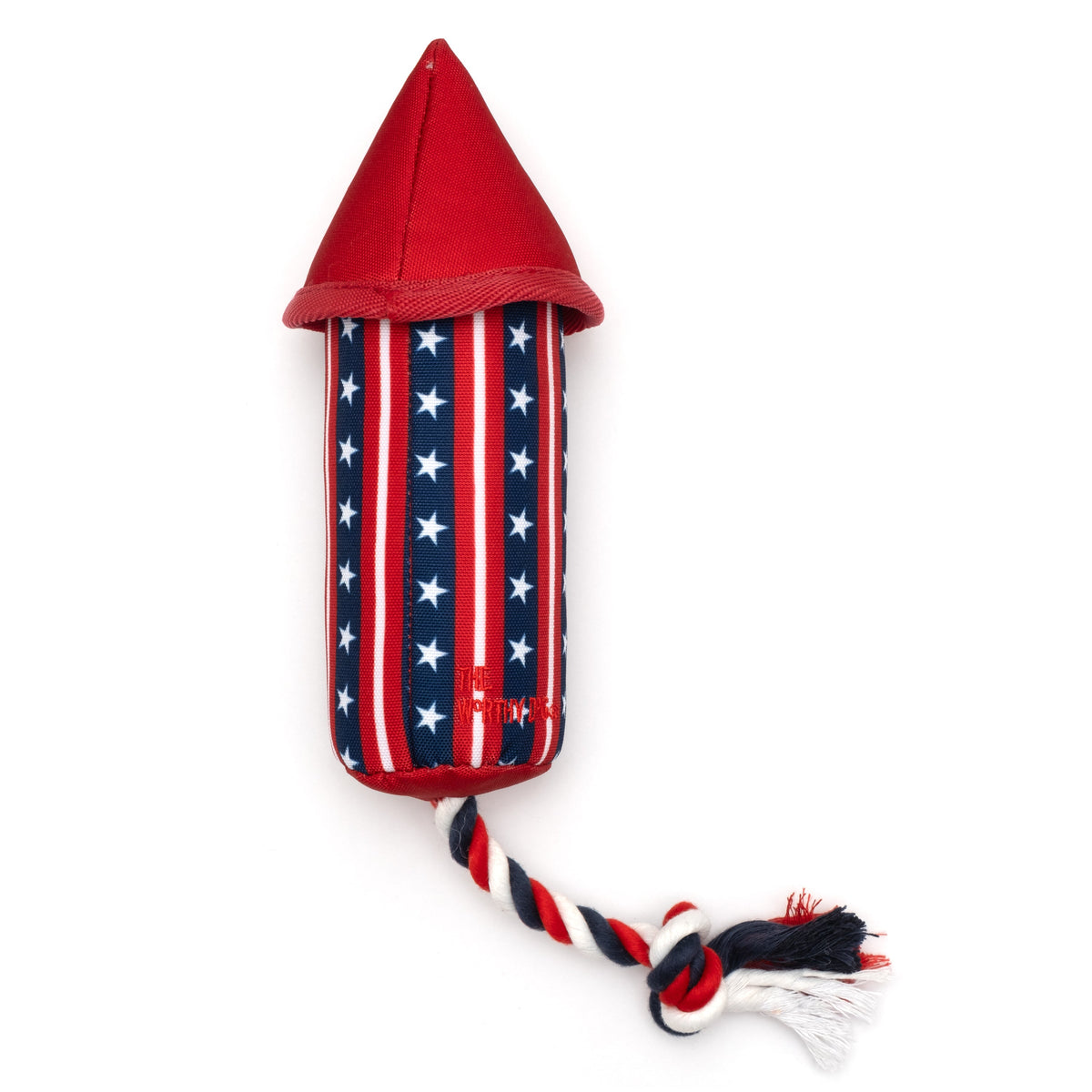 Firecracker Dog Toy – Red/White/Blue, Size One Size