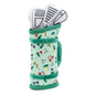 Golf Bag Squeaky Dog Toy, Green golf bag front view