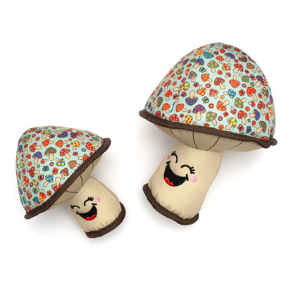Mushroom Squeaky Dog Toy in mint green, product view 2